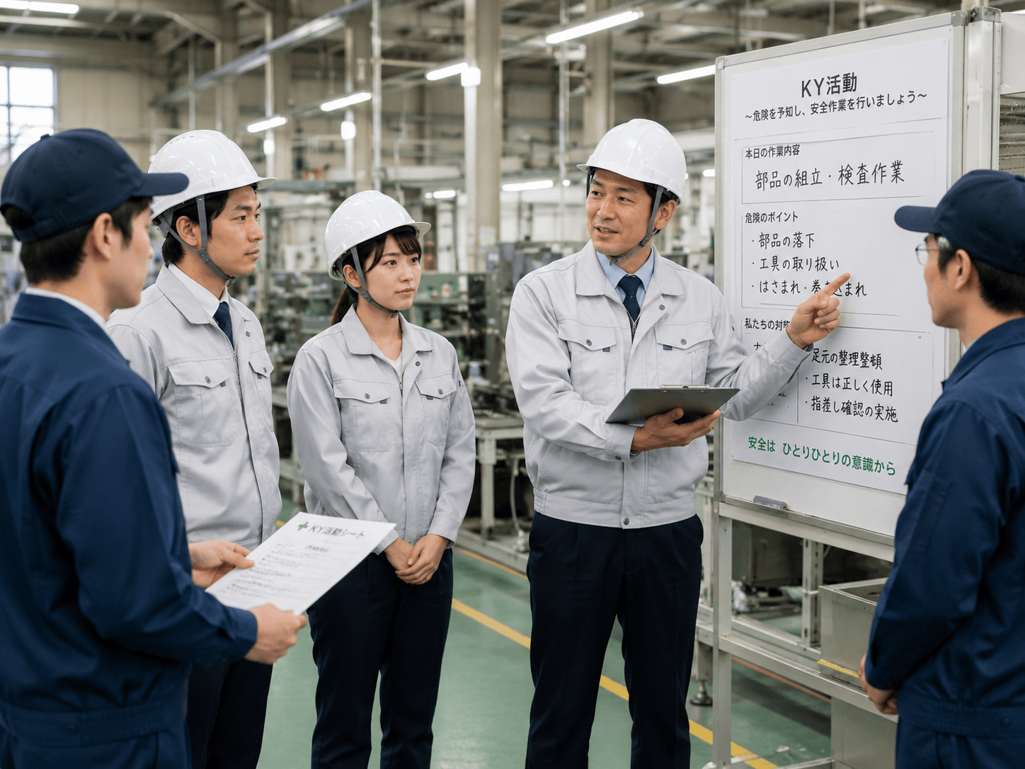 現場での安全確認・KY活動の様子